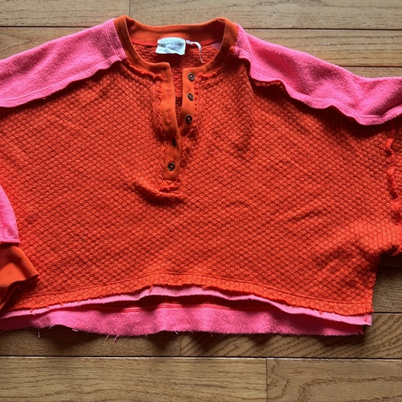 Out from Under (Urban Outfitters) waffle and fleece crop top - Picture 6 of 8